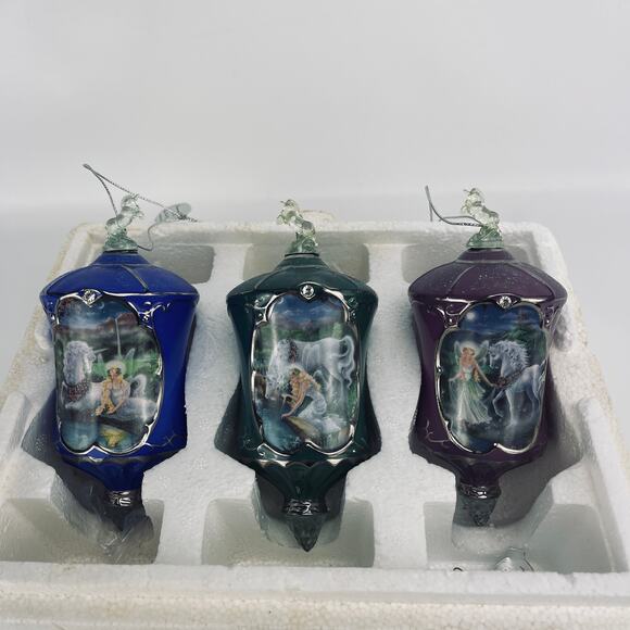 The Bradford Editions Heirloom Porcelain Ornaments Fairy Unicorns - Picture 3 of 3